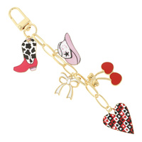 RODEO THEME BAG CHARM KEYCHAIN